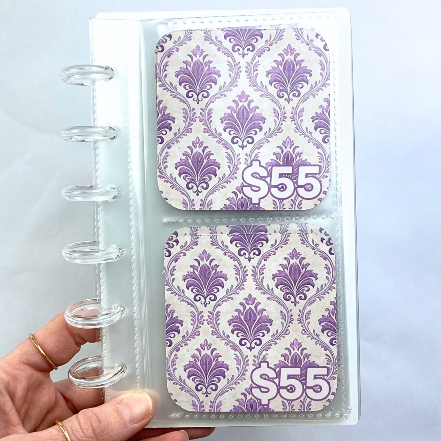 26 Week Savings Challenge Binder | $1,500 Savings | Soft Lilac Design | A6 Disc Binder | Cash Budgeting | Money Binder