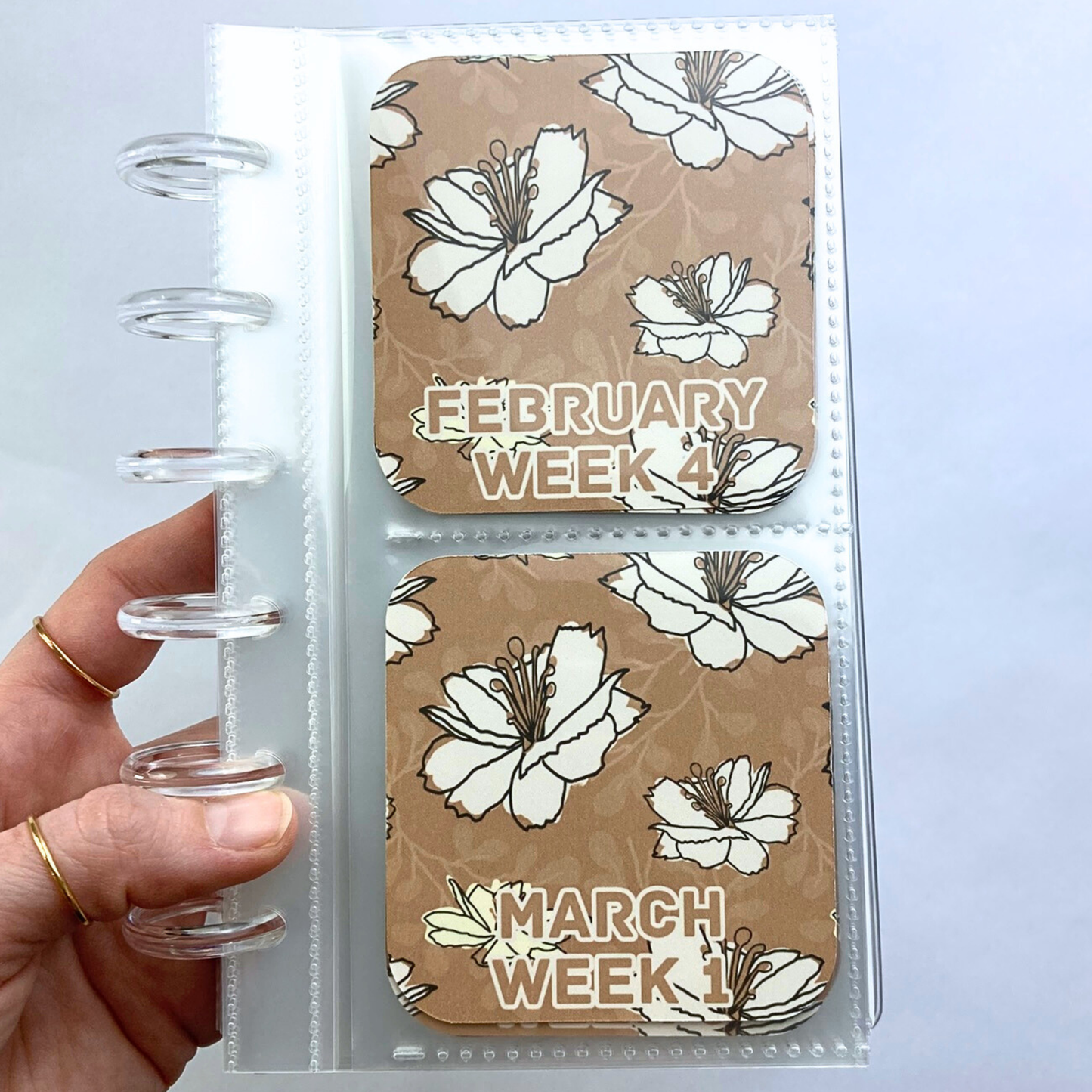 Muted Floral| 2026 Friday Savings Challenge Binder | A6 Disc Binder | Cash Budgeting | Money Binder