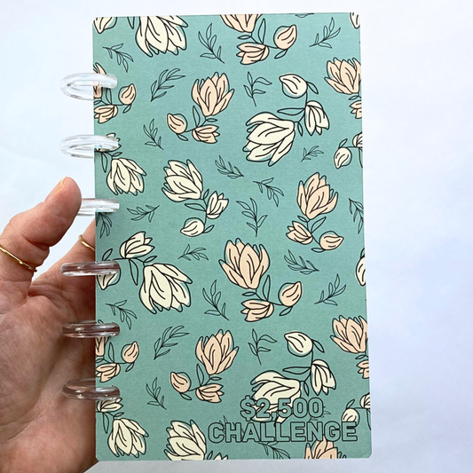 $50 Savings Binder Antique Green Design | A6 Disc Binder | Cash Budgeting | Money Binder