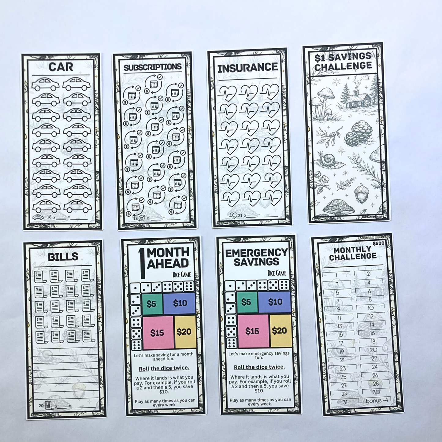 20 A6 Size Savings Challenges | Vintage Collection | Cash Budgeting | Money Binder | PDF PNG and STUDIO3 Files | Digital Download