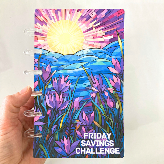 Bright Beginnings | 2026 Friday Savings Challenge Binder | A6 Disc Binder | Cash Budgeting | Money Binder