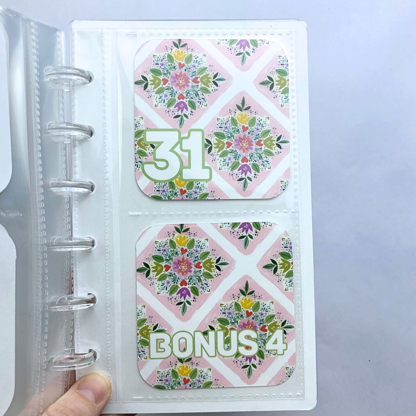 Monthly Challenge Binder Spring Design | 500 Dollar Savings | Cash Budgeting | A6 Size | PDF PNG STUDIO3 Files | Digital Download
