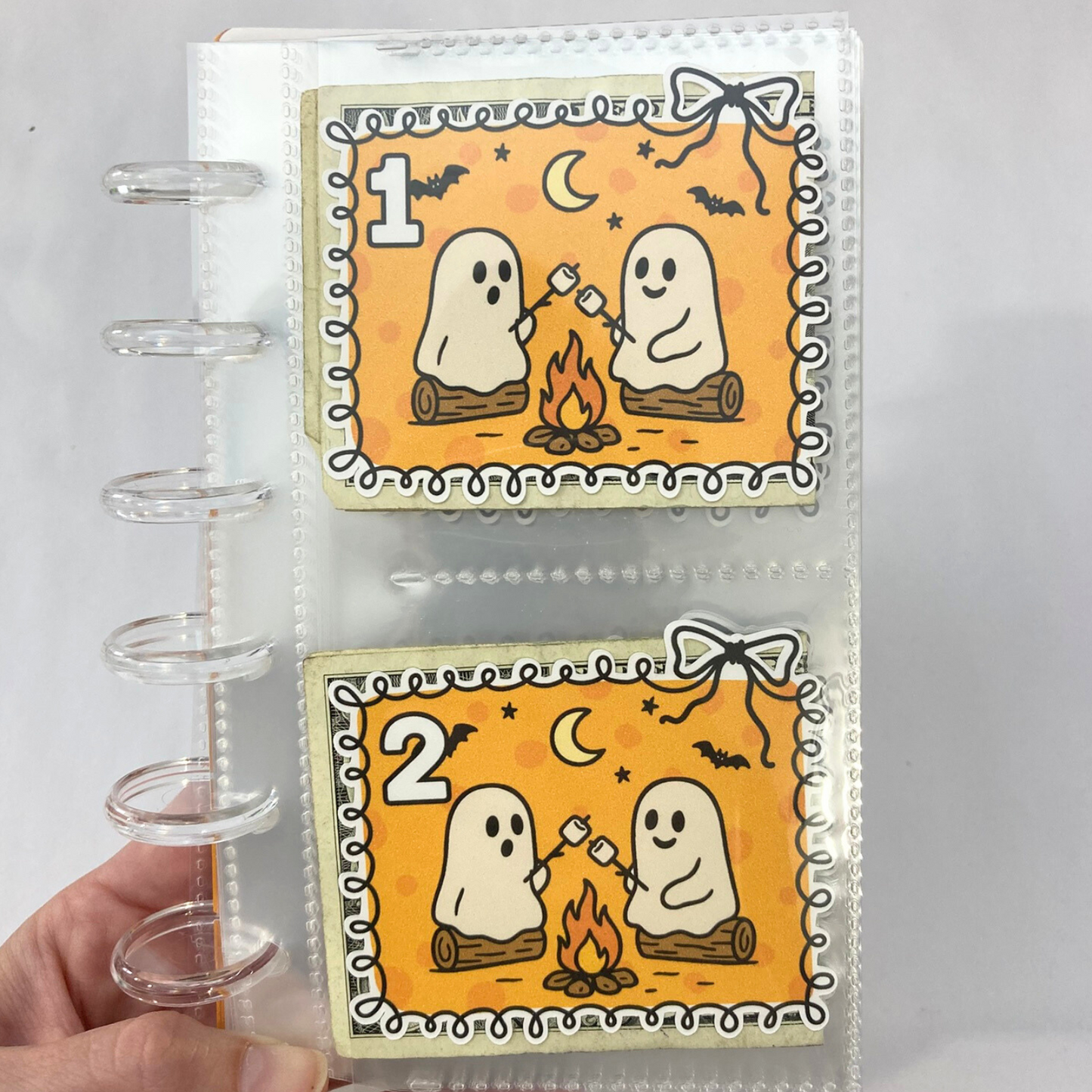 50 Envelope Savings Binder Campfire Design | A6 Disc Binder | Cash Budgeting | Money Binder
