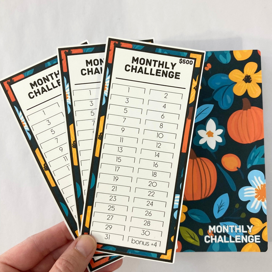 Monthly Challenge Binder Pumpkin Patch Design | Cash Budgeting | Money Binder | A6 Size | Disc or Ring Bound Binders