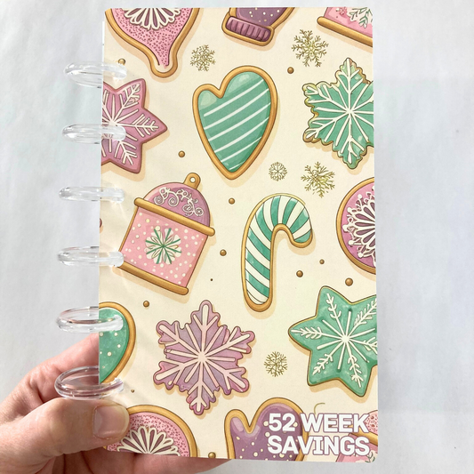 Sugar & Snow | 52 Week Savings Challenge Binder | A6 Disc Binder | Cash Budgeting | Money Binder