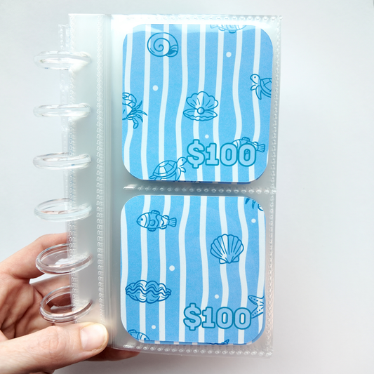 $5,000 Summer Savings Challenge | Ocean Waves Design | A6 Budget Binder