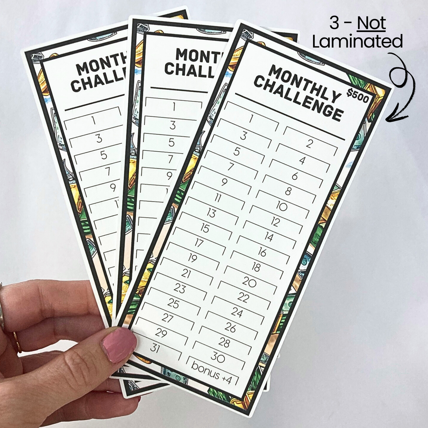 $500 Monthly Challenge Tracker | Debt / Money Design | Money Savings Challenge