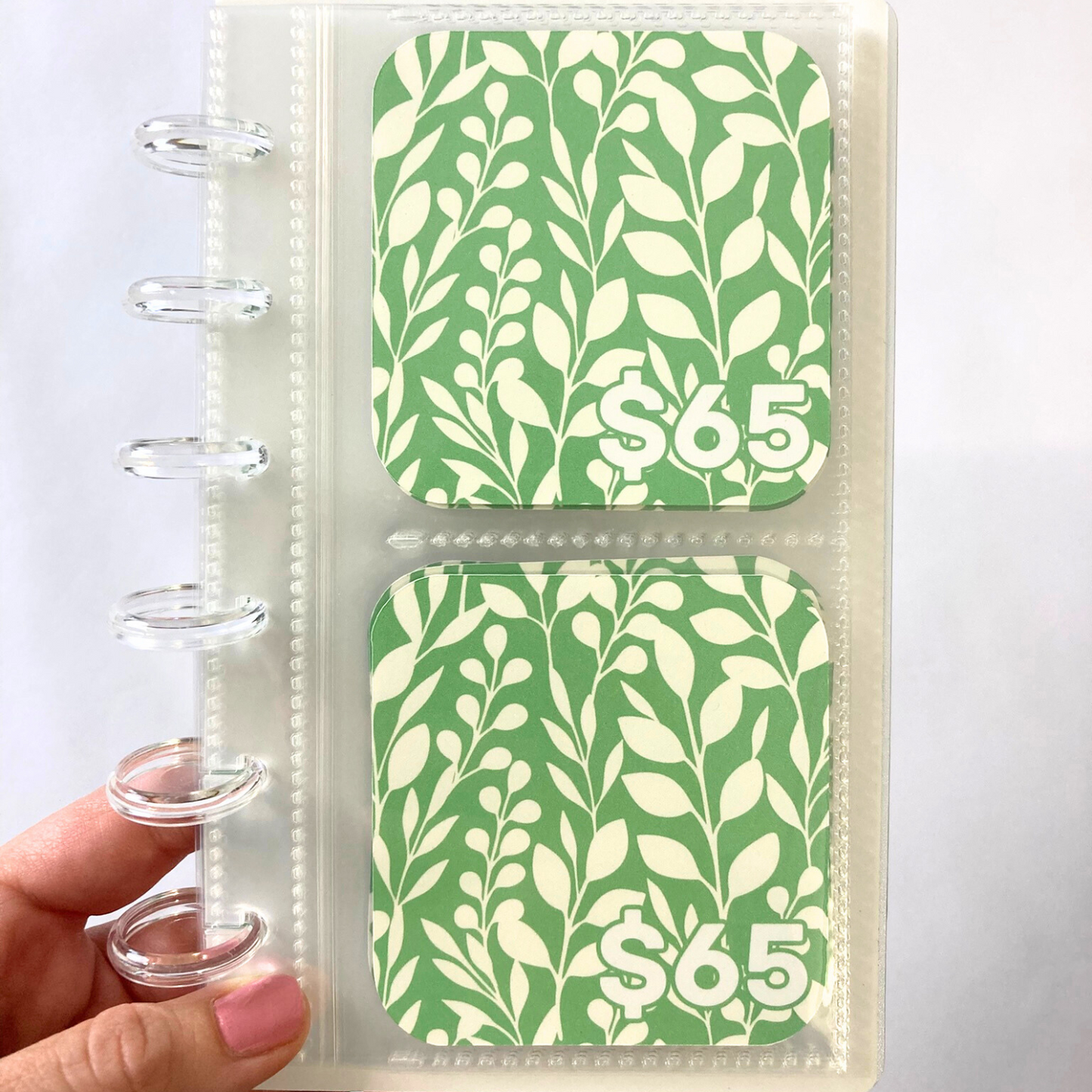 26 Week Savings Challenge Binder | $1,500 Savings | Garden Green Design | A6 Disc Binder | Cash Budgeting | Money Binder