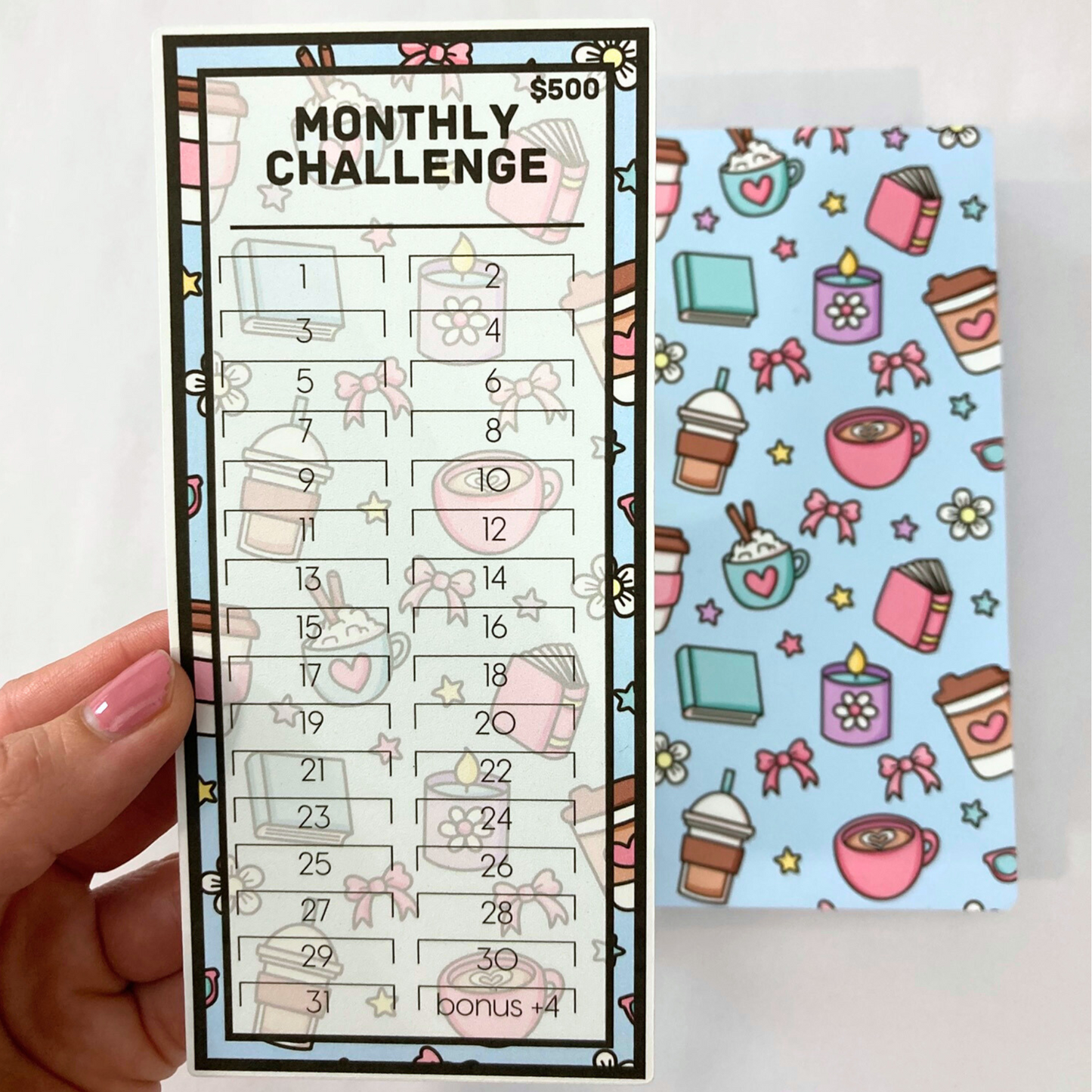 Coffee & Comfort Design | Monthly Challenge Binder | Cash Budgeting | Money Binder | A6 Size | Disc or Ring Bound Binders