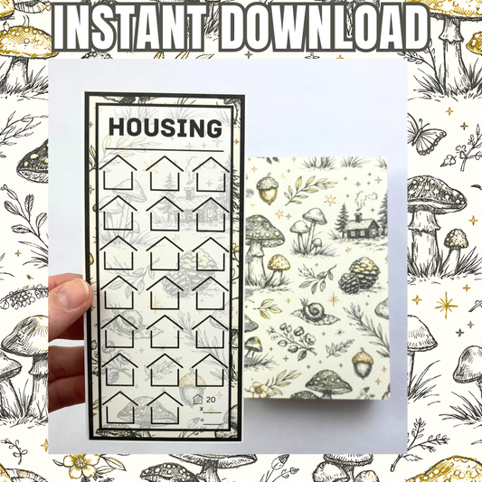 One Month Ahead Binder | Woodland Design | Month Ahead Bills Savings Binder | PDF PNG and STUDIO3 Files | Digital Download