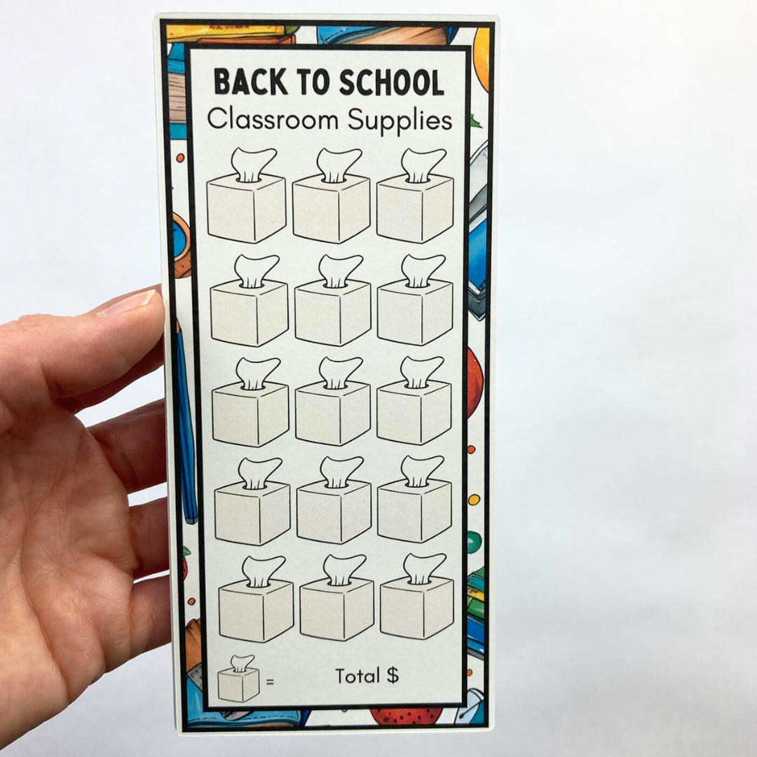 Back to School Savings Challenge Cards | 12 A6 Size Savings Challenge Cards | Physical Shipped Item | No Binder