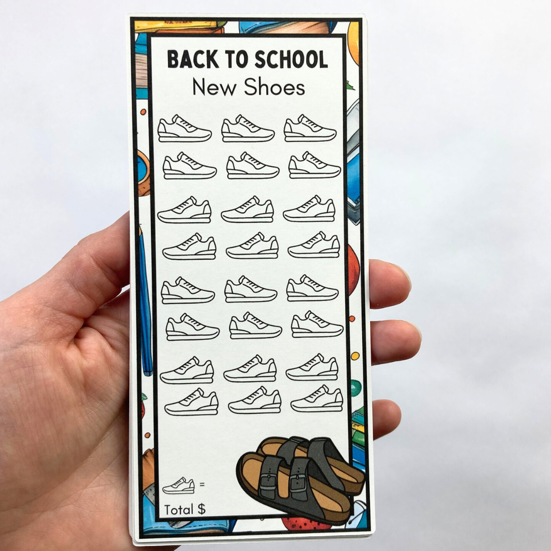Back to School Savings Challenge Cards | 12 A6 Size Savings Challenge Cards | Physical Shipped Item | No Binder