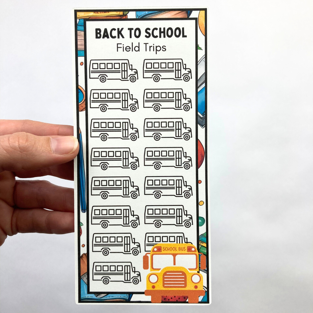 Back to School Savings Challenge Cards | 12 A6 Size Savings Challenge Cards | Physical Shipped Item | No Binder
