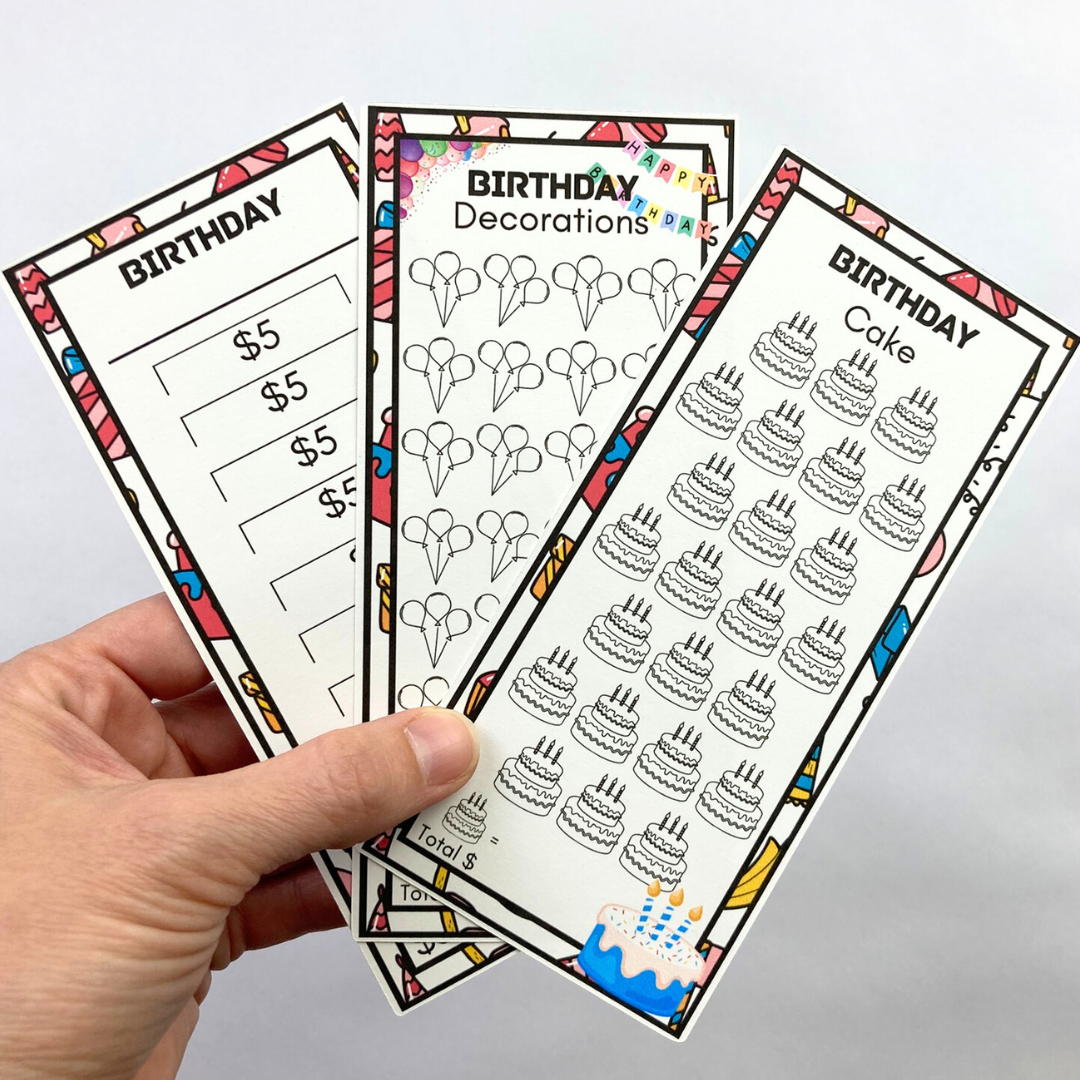 Birthday Savings Challenge Cards | 12 A6 Size Savings Challenge Cards | Physical Shipped Item | No Binder