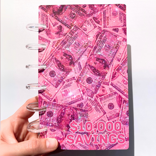 $10,000 Savings Binder Bling Design | A6 Disc Binder | Cash Budgeting | Money Binder