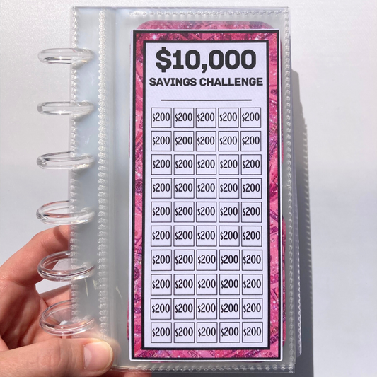 $10,000 Savings Binder Bling Design | A6 Disc Binder | Cash Budgeting | Money Binder