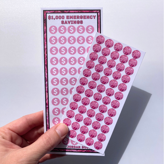 $1,000 Emergency Savings Sticker Challenge | Removeable Matte Stickers |