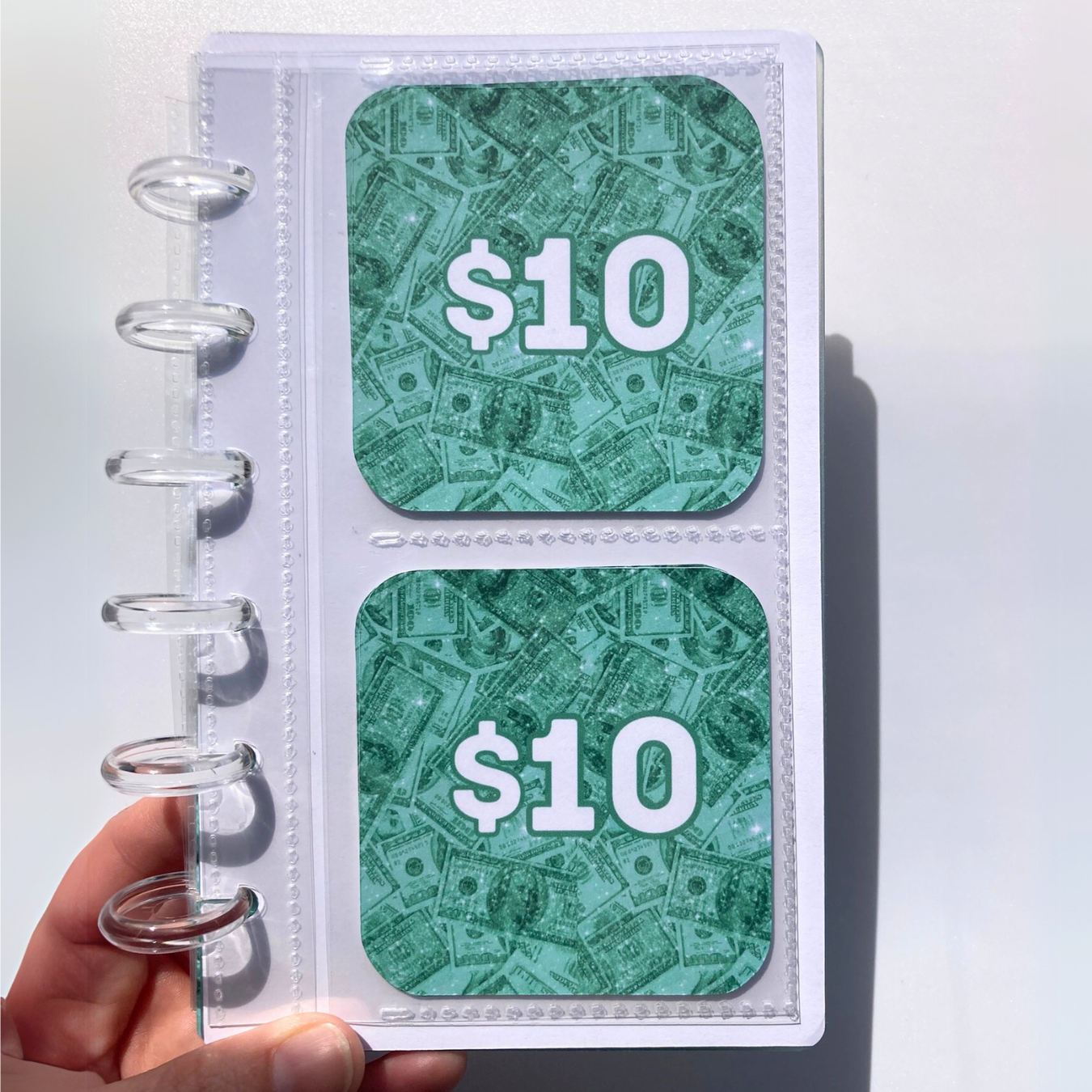 Bling Mini Savings Binder | Mini Monday | 24 Challenge Cards | A6 Disc Binder | Cash Budgeting | Money Binder