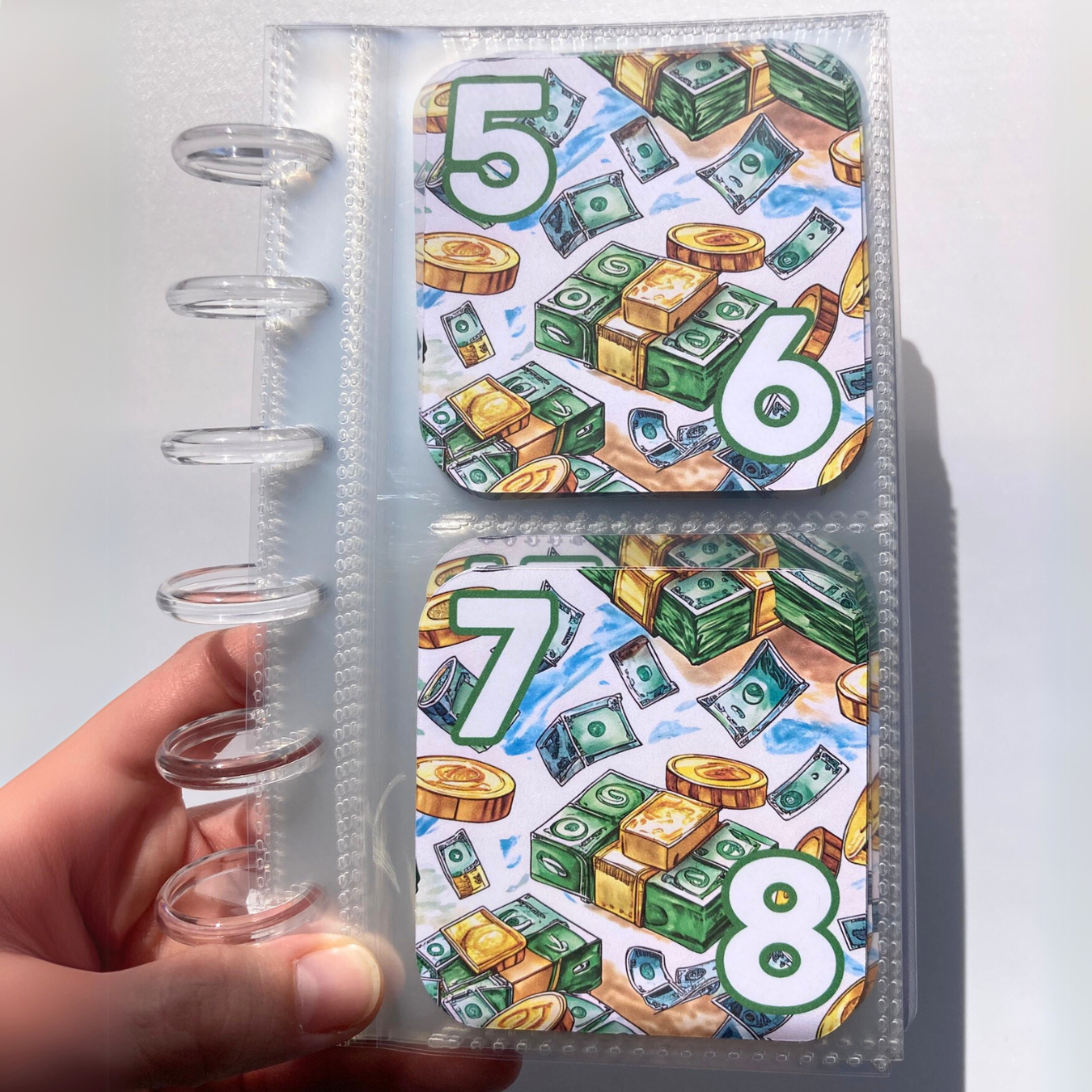 100 Envelope Savings Binder $5,050 Debt Payoff / Money Design | A6 Disc Binder | Cash Budgeting | Money Binder