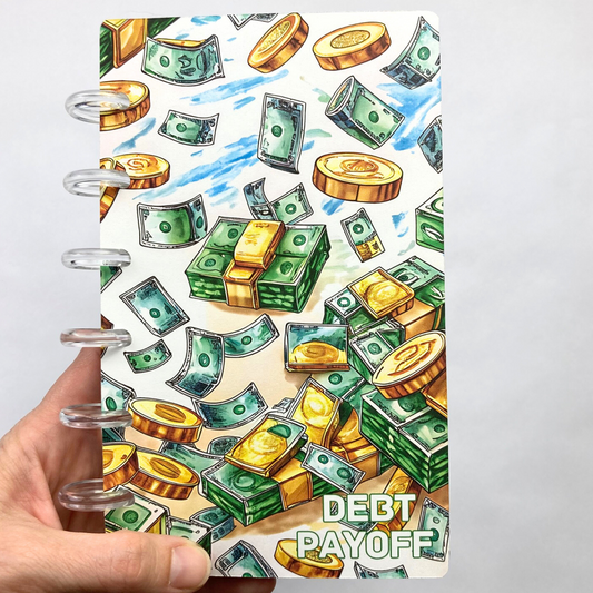 Debt Payoff | Monthly Challenge Binder | Cash Budgeting | Money Binder | A6 Size | Disc or Ring Bound Binders