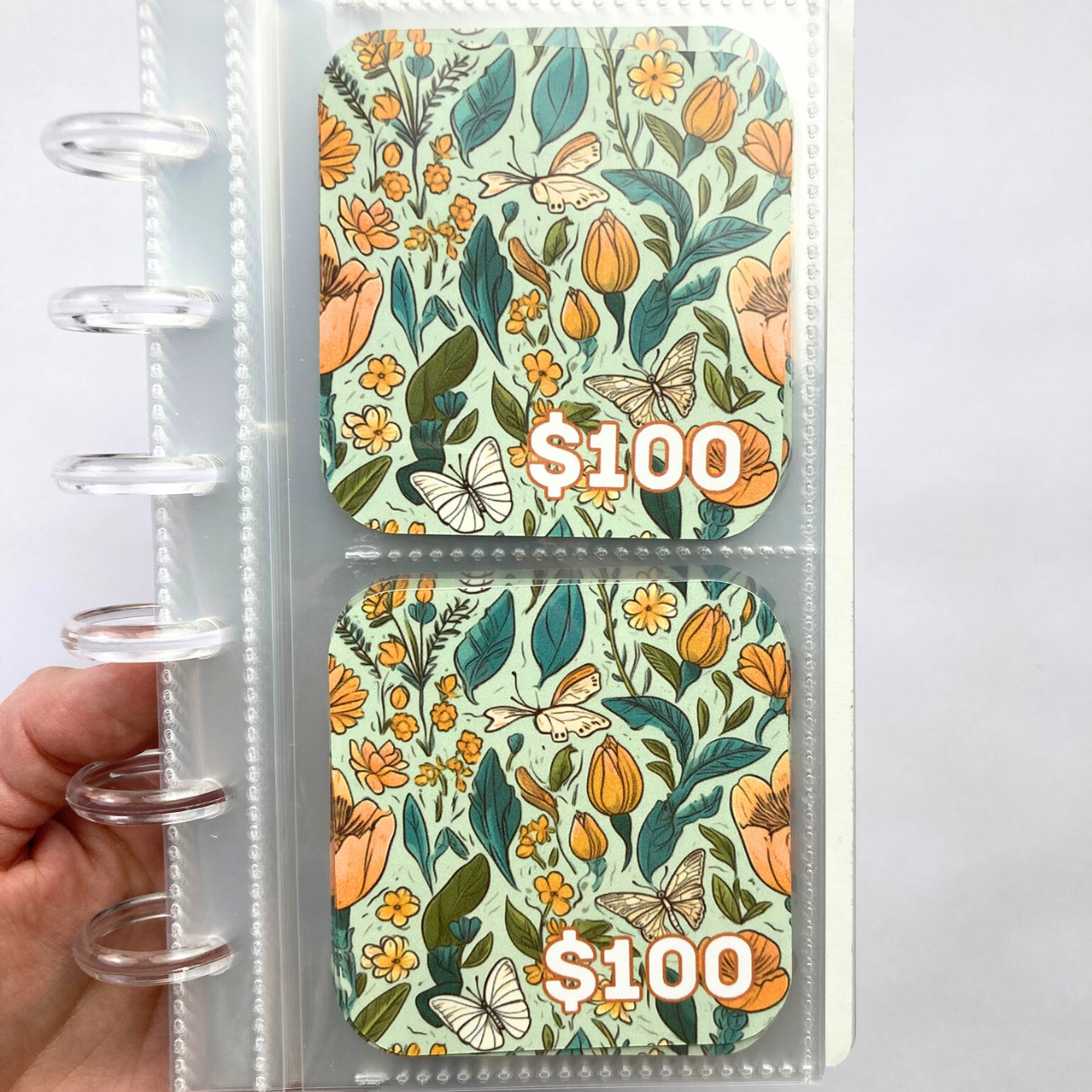 $5,000 Savings Binder Flowers Design | A6 Disc Binder | Cash Budgeting | Money Binder