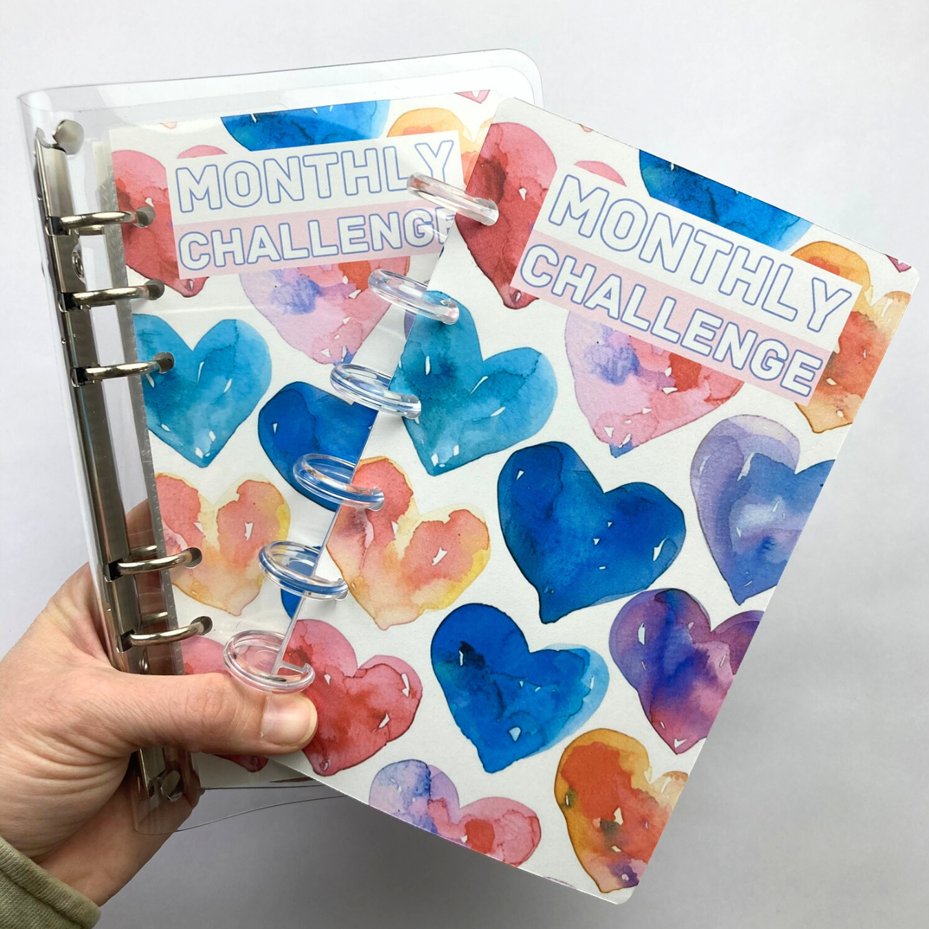Hearts | Monthly Challenge Binder | Cash Budgeting | Money Binder | A6 Size | Disc or Ring Bound Binders