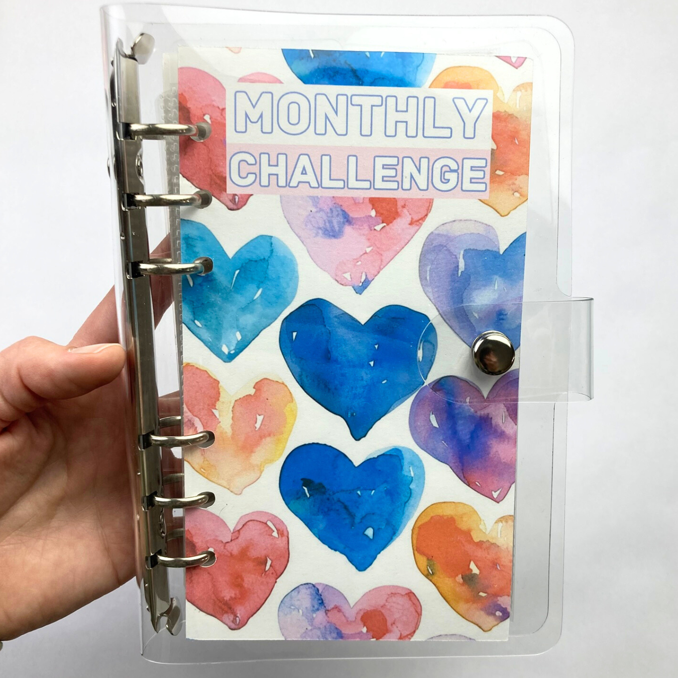 Hearts | Monthly Challenge Binder | Cash Budgeting | Money Binder | A6 Size | Disc or Ring Bound Binders