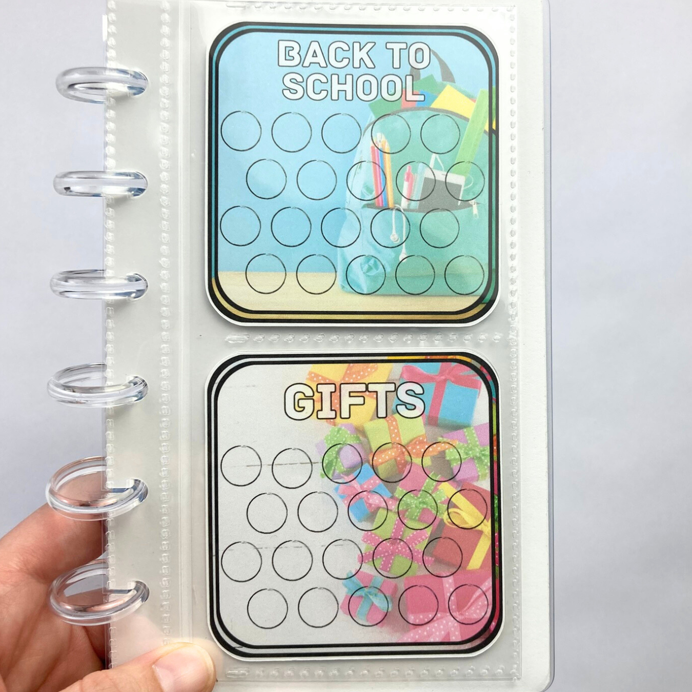 Holiday Mini Savings Binder | Mini Monday | 24 Challenge Cards | A6 Disc Binder | Cash Budgeting | Money Binder