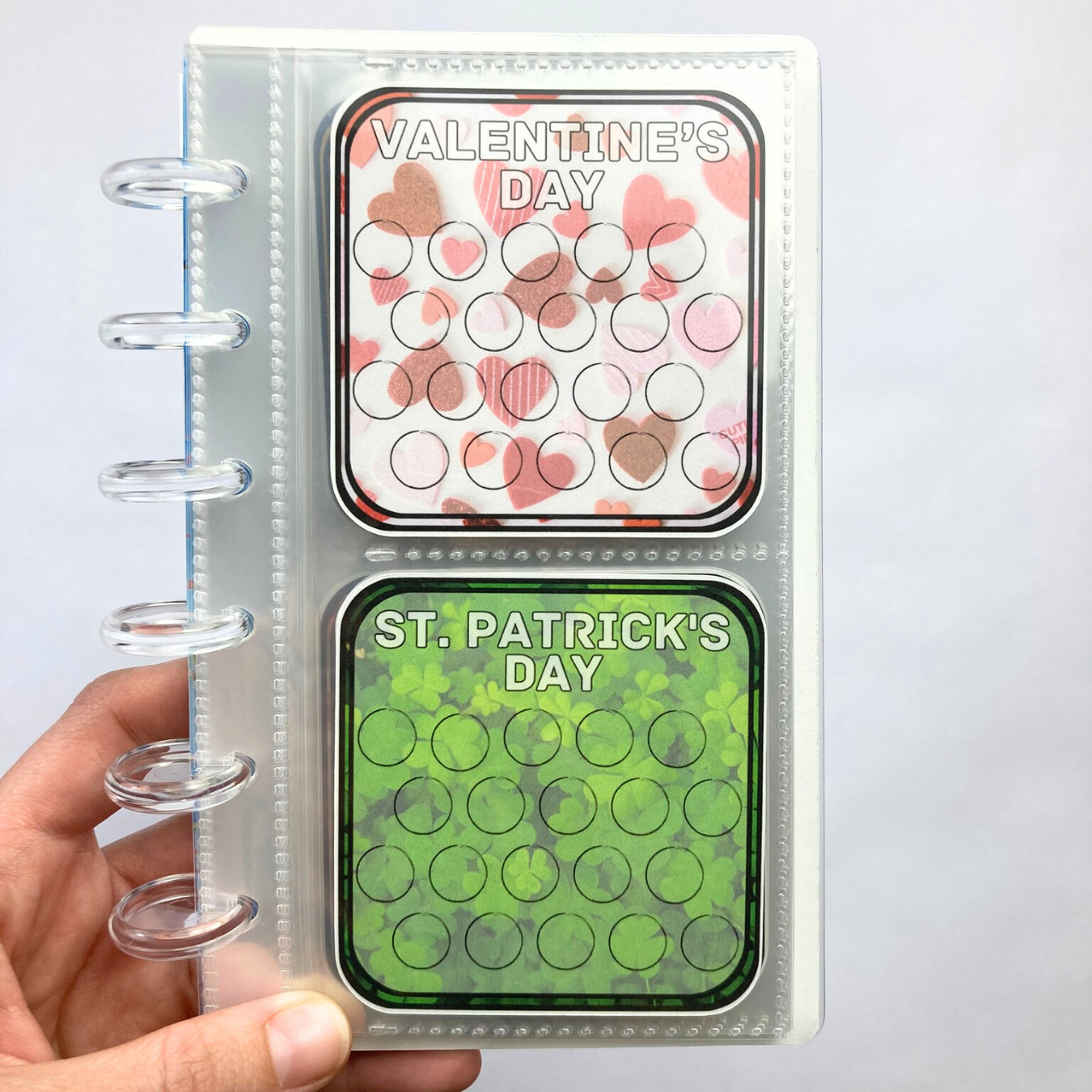 Holiday Mini Savings Binder | Mini Monday | 24 Challenge Cards | A6 Disc Binder | Cash Budgeting | Money Binder