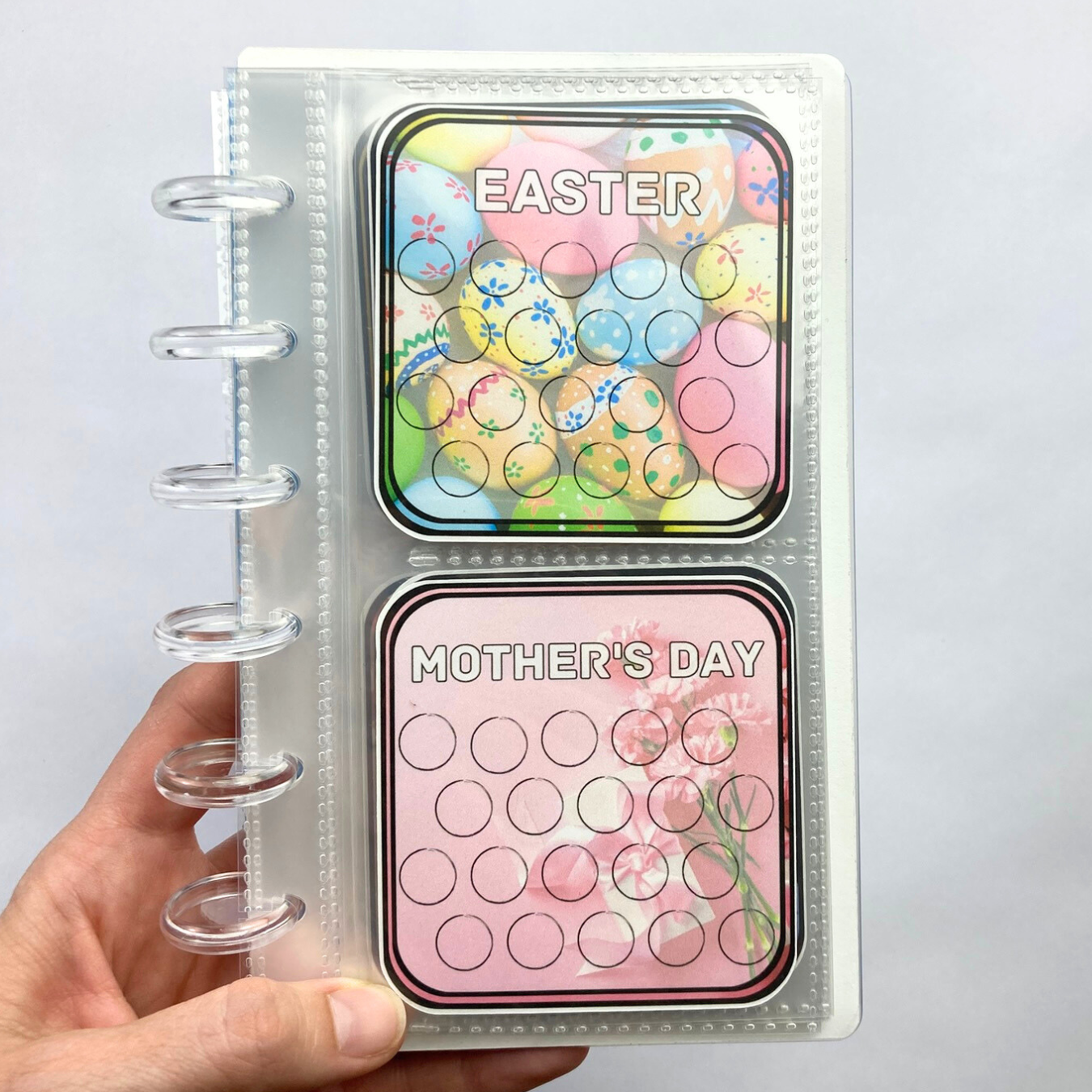 Holiday Mini Savings Binder | Mini Monday | 24 Challenge Cards | A6 Disc Binder | Cash Budgeting | Money Binder