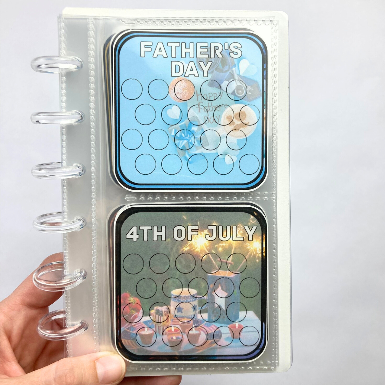Holiday Mini Savings Binder | Mini Monday | 24 Challenge Cards | A6 Disc Binder | Cash Budgeting | Money Binder