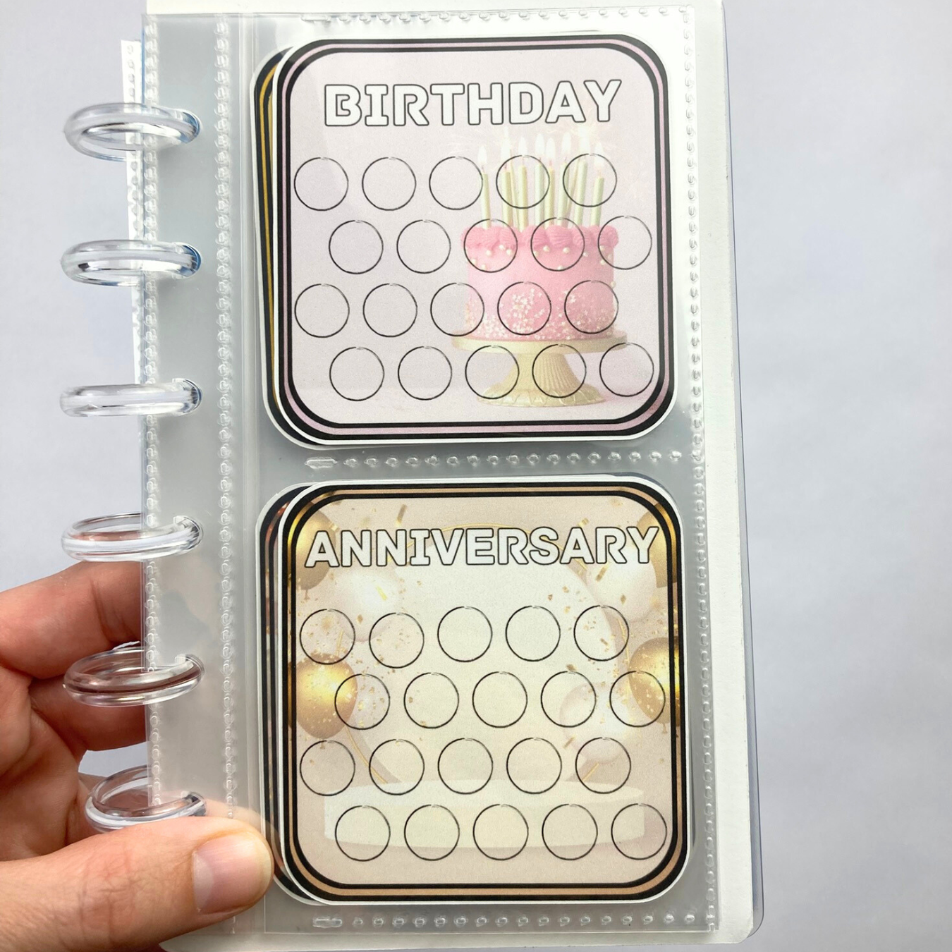Holiday Mini Savings Binder | Mini Monday | 24 Challenge Cards | A6 Disc Binder | Cash Budgeting | Money Binder