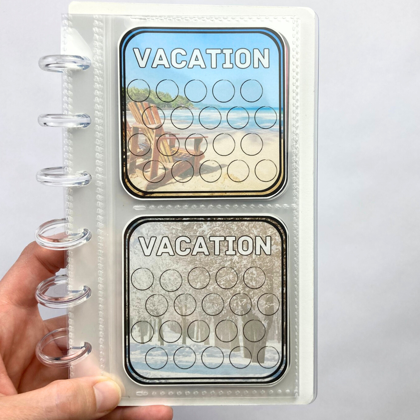 Holiday Mini Savings Binder | Mini Monday | 24 Challenge Cards | A6 Disc Binder | Cash Budgeting | Money Binder