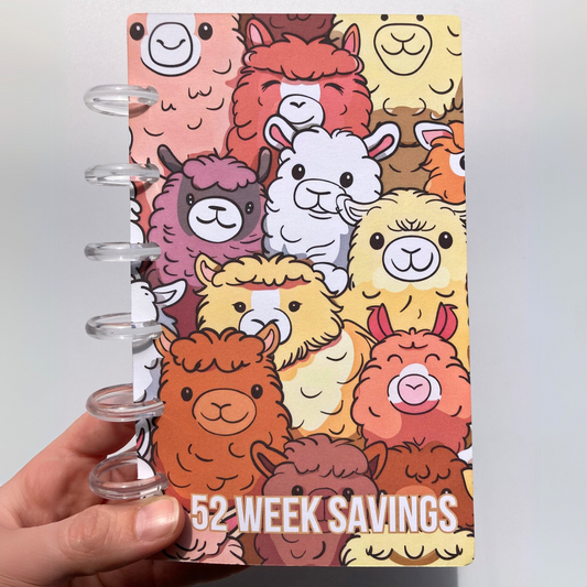 Pets / Llama | 52 Week Savings Challenge Binder | A6 Disc Binder | Cash Budgeting | Money Binder