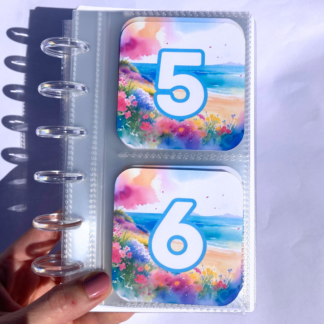 Sand & Sun | Monthly Challenge Binder | Cash Budgeting | Money Binder | A6 Size | Disc or Ring Bound Binders