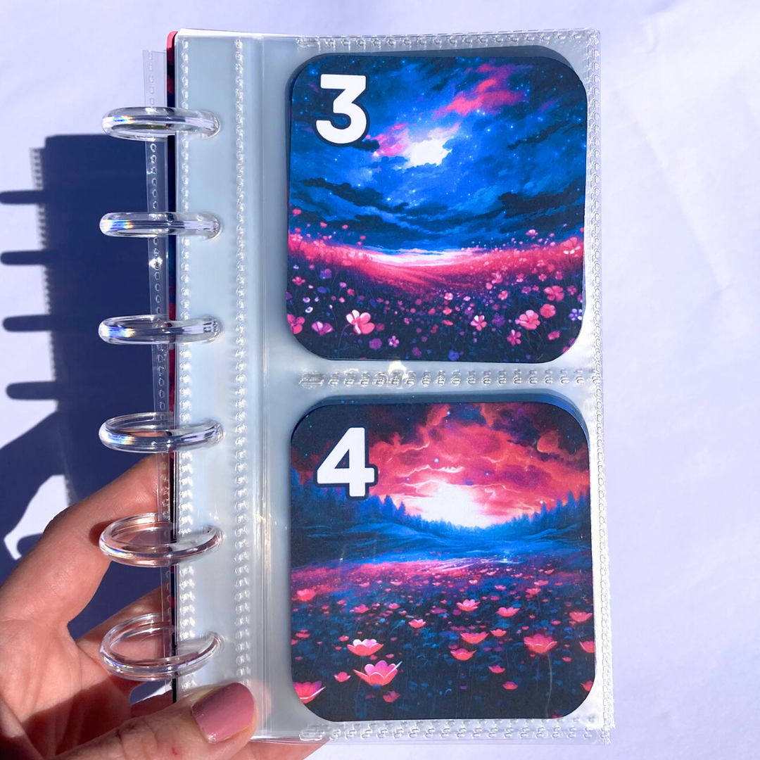 50 Envelope Savings Binder Moody Sky Design | A6 Disc Binder | Cash Budgeting | Money Binder