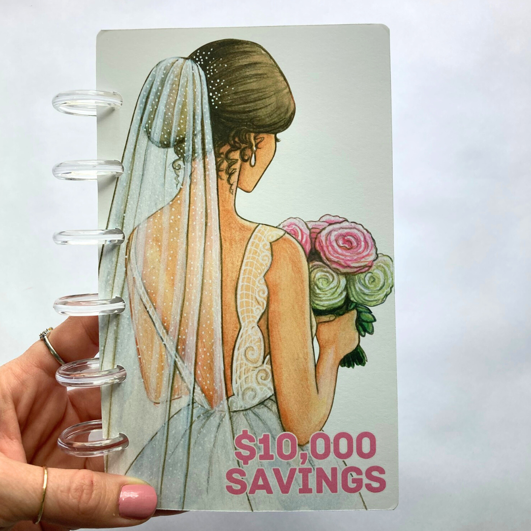 $5,000 OR $10,000 Savings Binder Wedding Design | A6 Disc Binder | Cash Budgeting | Money Binder