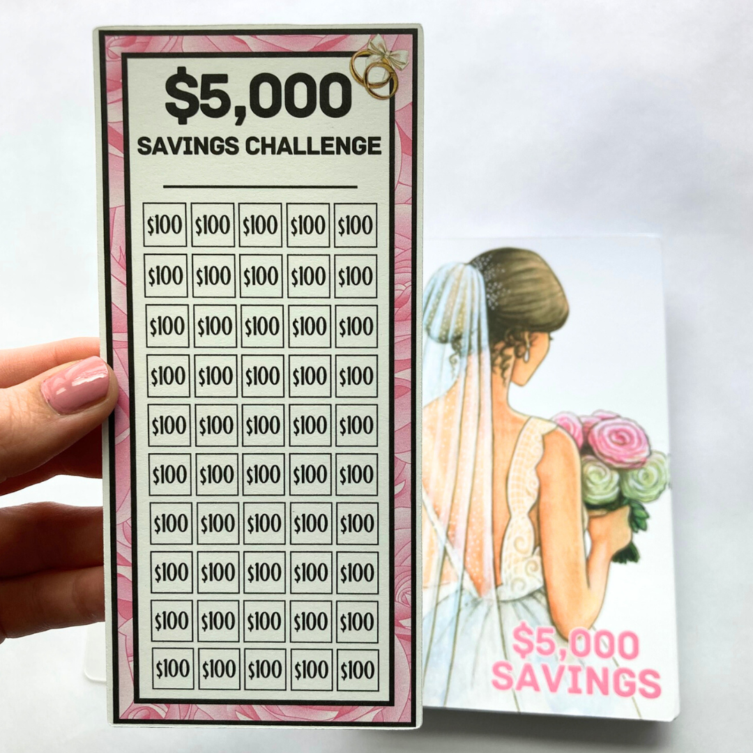 $5,000 OR $10,000 Savings Binder Wedding Design | A6 Disc Binder | Cash Budgeting | Money Binder