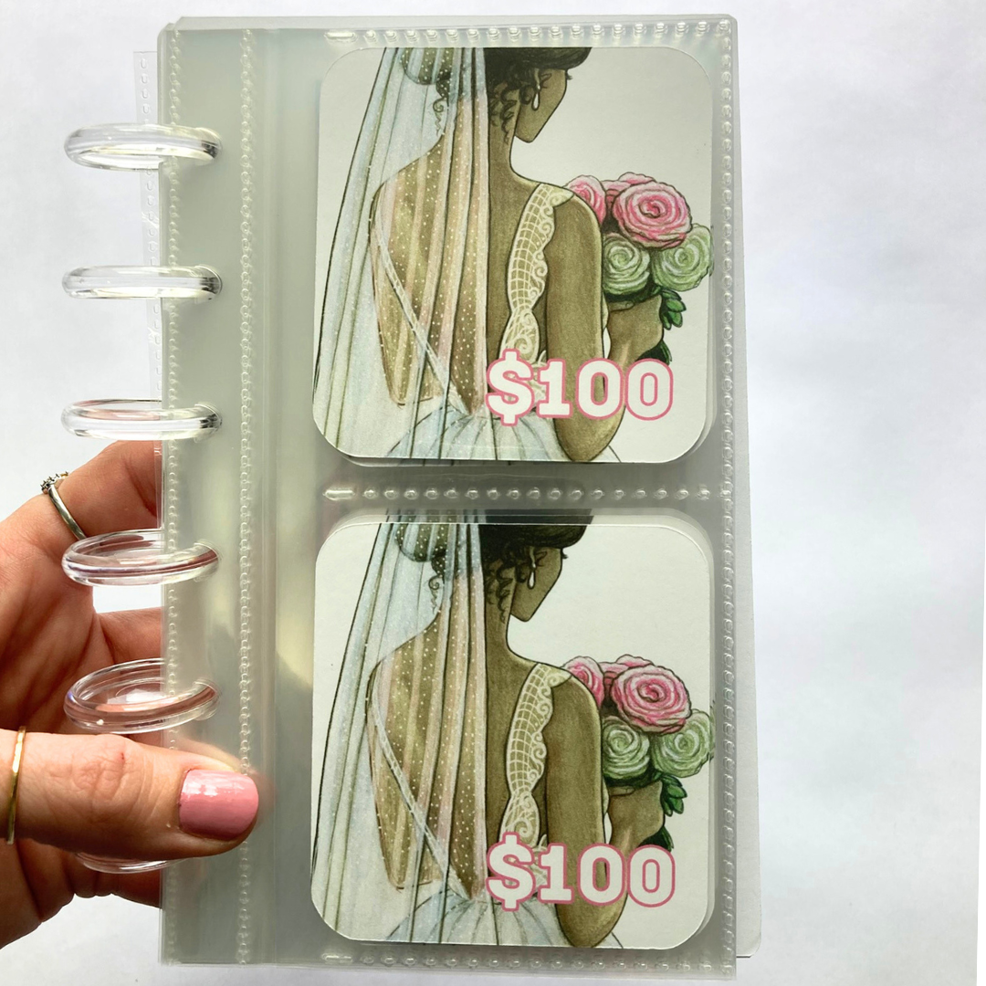 $5,000 OR $10,000 Savings Binder Wedding Design | A6 Disc Binder | Cash Budgeting | Money Binder