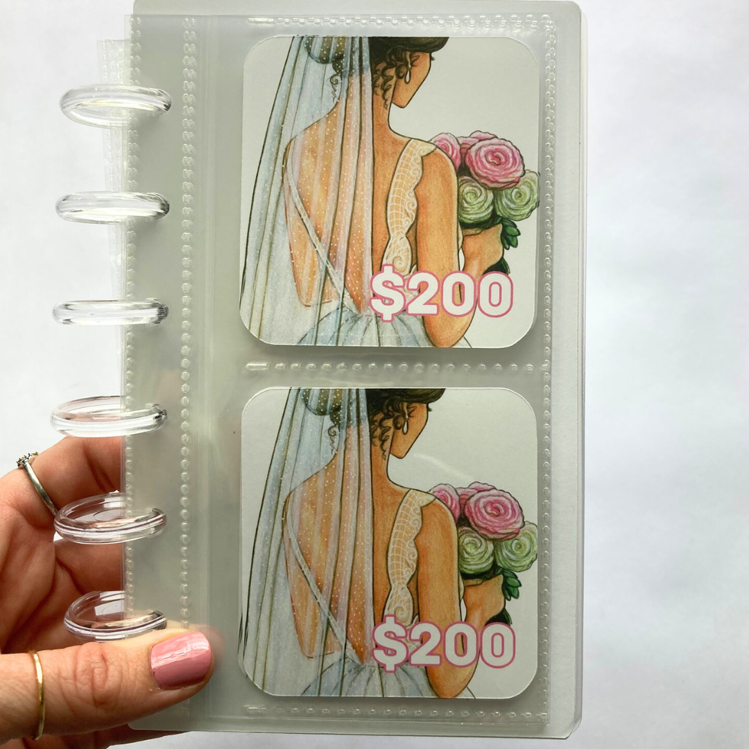 $5,000 OR $10,000 Savings Binder Wedding Design | A6 Disc Binder | Cash Budgeting | Money Binder