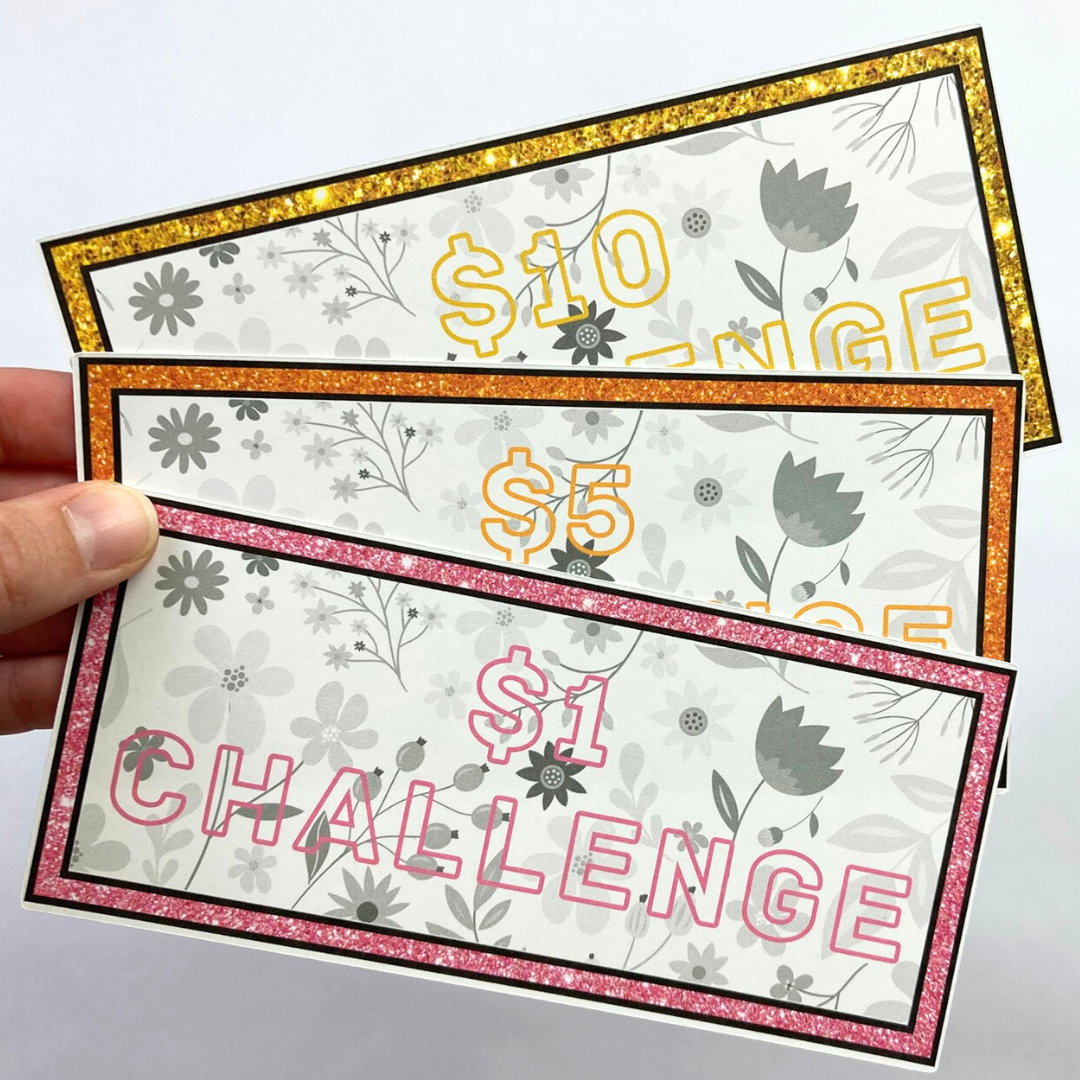 50 A6 Size Savings Challenge Cards | Thick Cardstock | Physical Shipped Item | No Binder