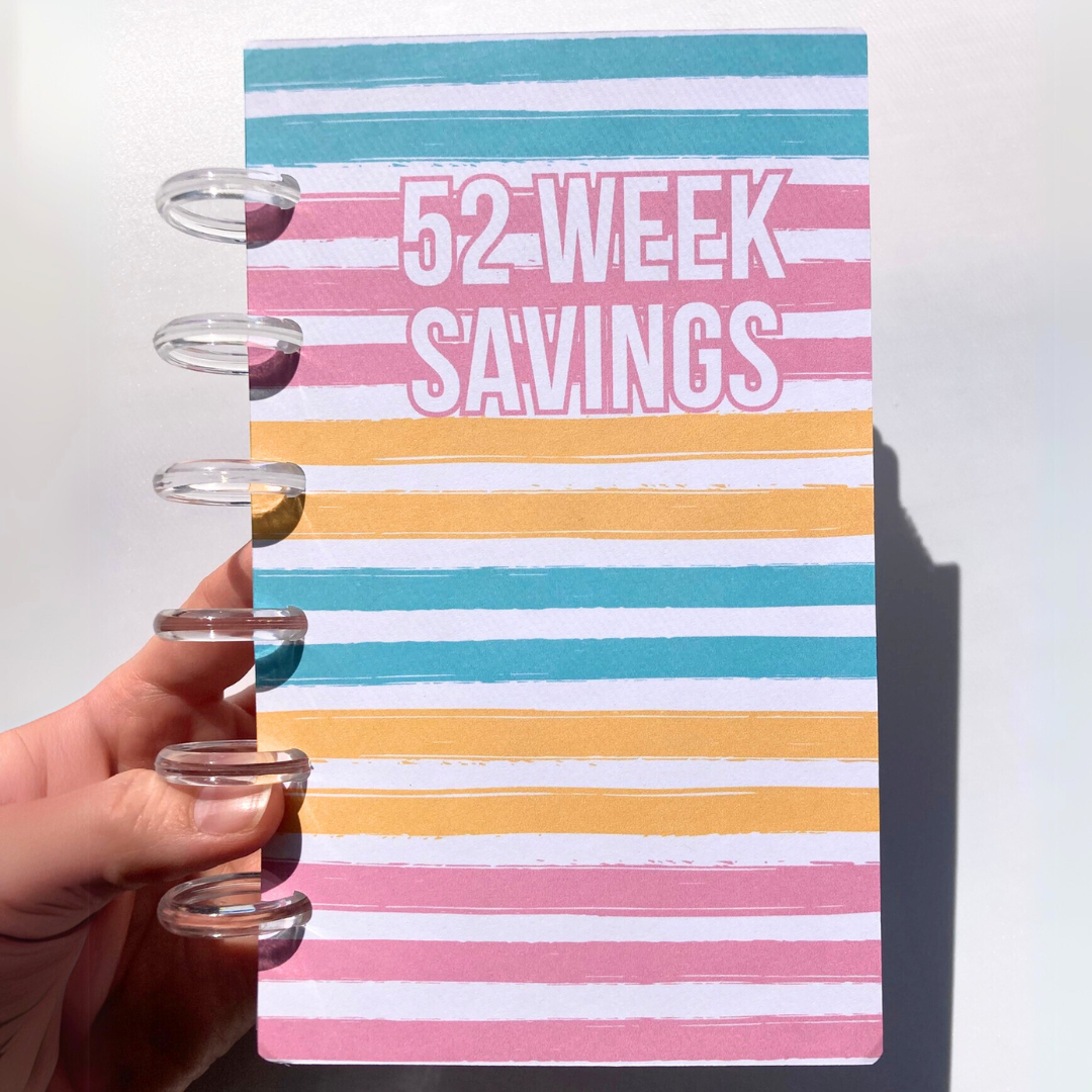 Summer v.1 | 52 Week Savings Challenge Binder | A6 Disc Binder | Cash Budgeting | Money Binder