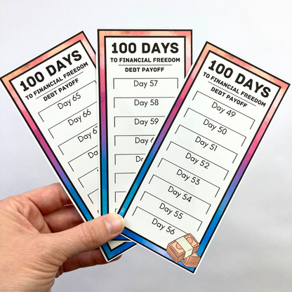 100 Day Savings Challenge Cards | 15 A6 Size Savings Challenge Cards | Thick Cardstock | Physical Shipped Item | No Binder
