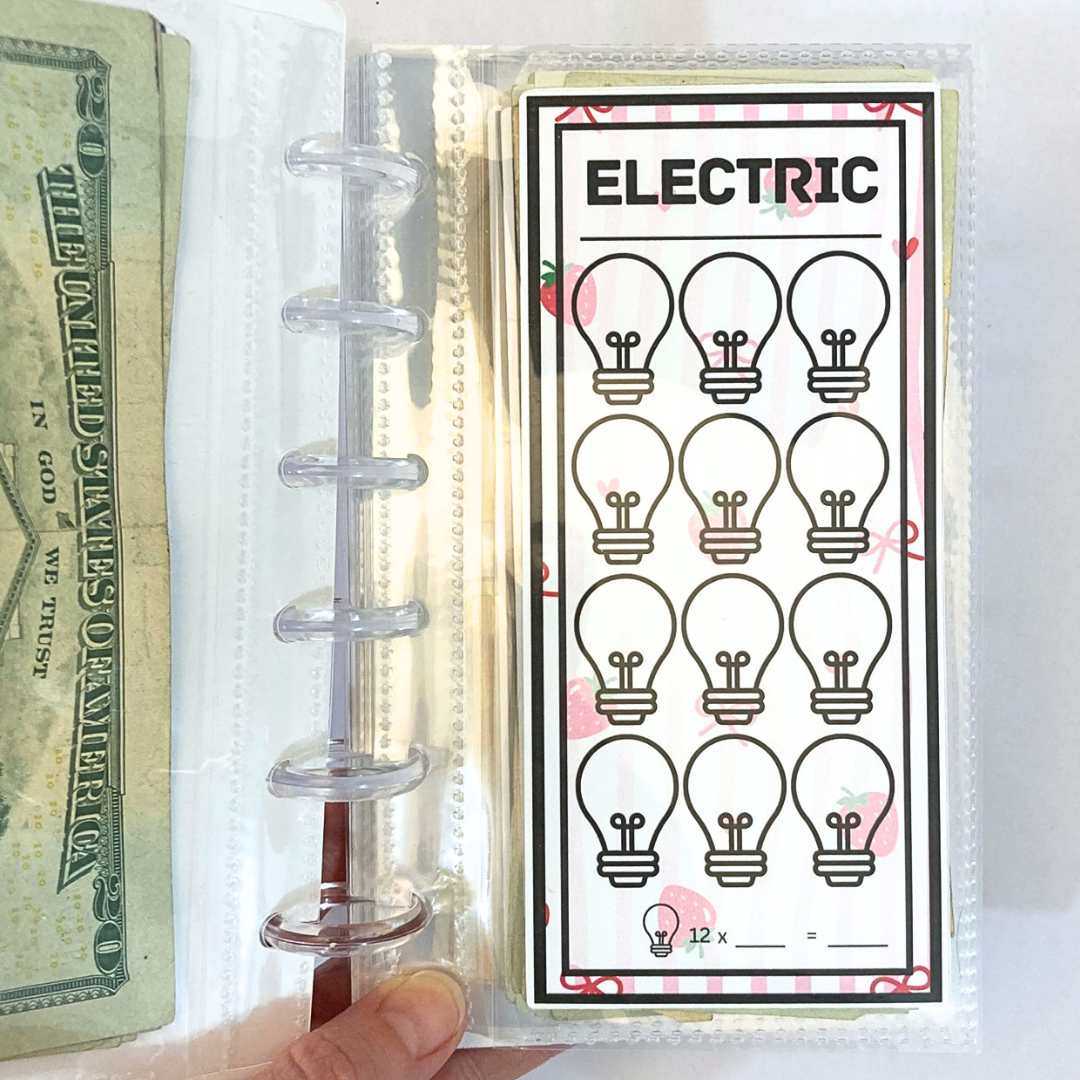 Pretty In Pink Design One Month Ahead Binder | Bills & Savings Binder | Physical Shipped Item | 1 Month