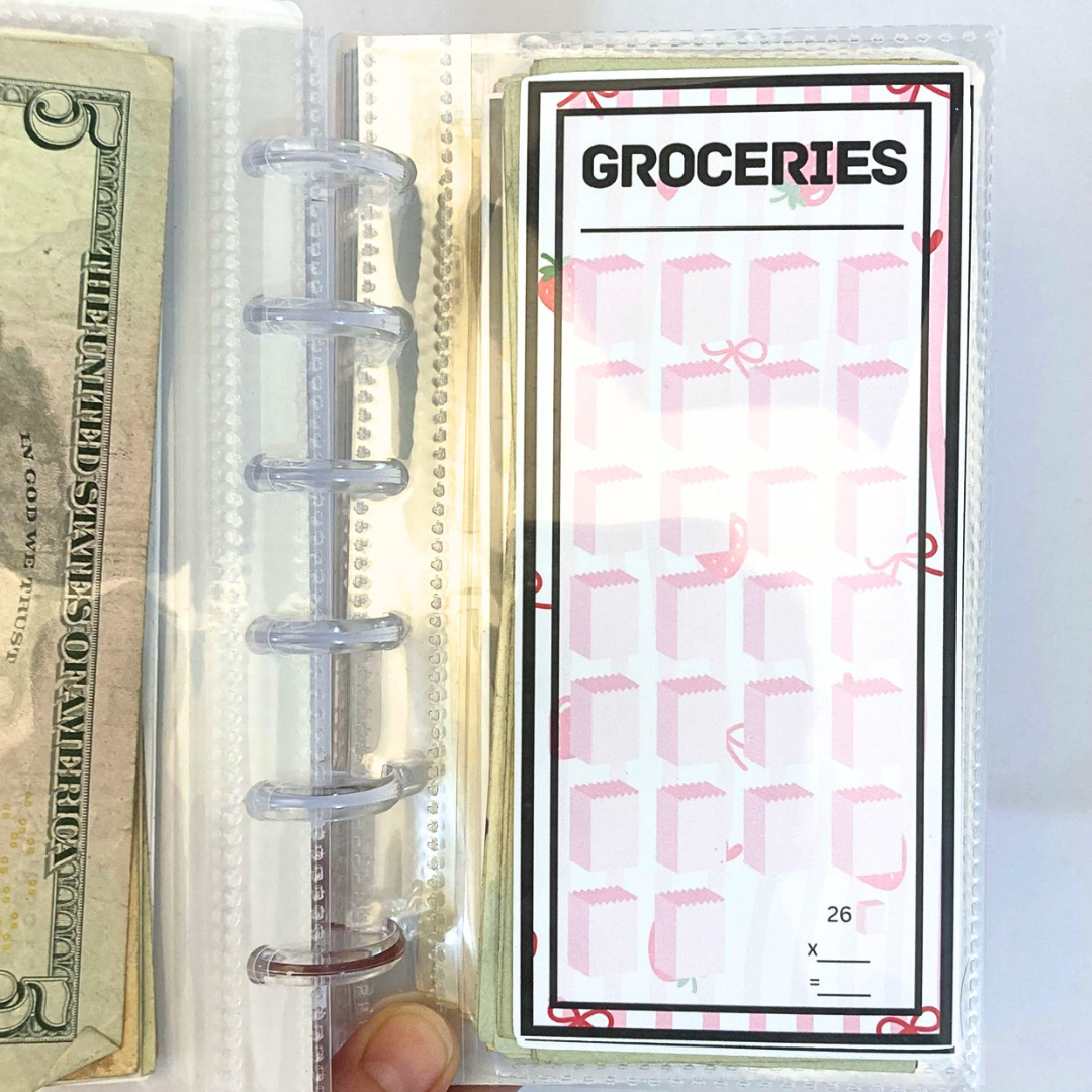 Pretty In Pink Design One Month Ahead Binder | Bills & Savings Binder | Physical Shipped Item | 1 Month