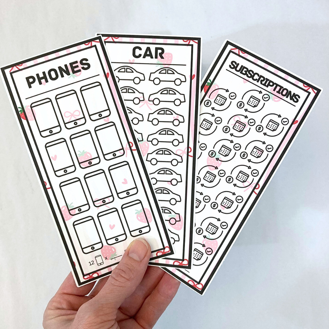 Pretty In Pink Design One Month Ahead Binder | Bills & Savings Binder | Physical Shipped Item | 1 Month