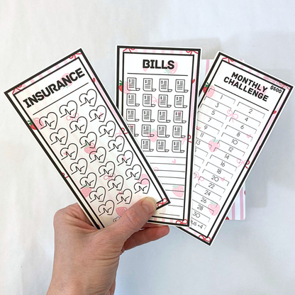 Pretty In Pink Design One Month Ahead Binder | Bills & Savings Binder | Physical Shipped Item | 1 Month