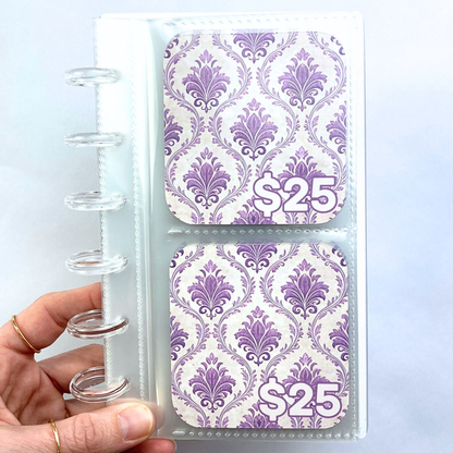 26 Week Savings Challenge Binder | $1,500 Savings | Soft Lilac Design | A6 Disc Binder | Cash Budgeting | Money Binder