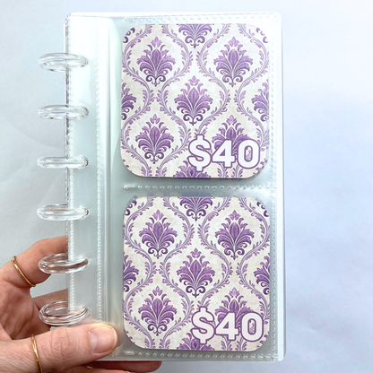 26 Week Savings Challenge Binder | $1,500 Savings | Soft Lilac Design | A6 Disc Binder | Cash Budgeting | Money Binder