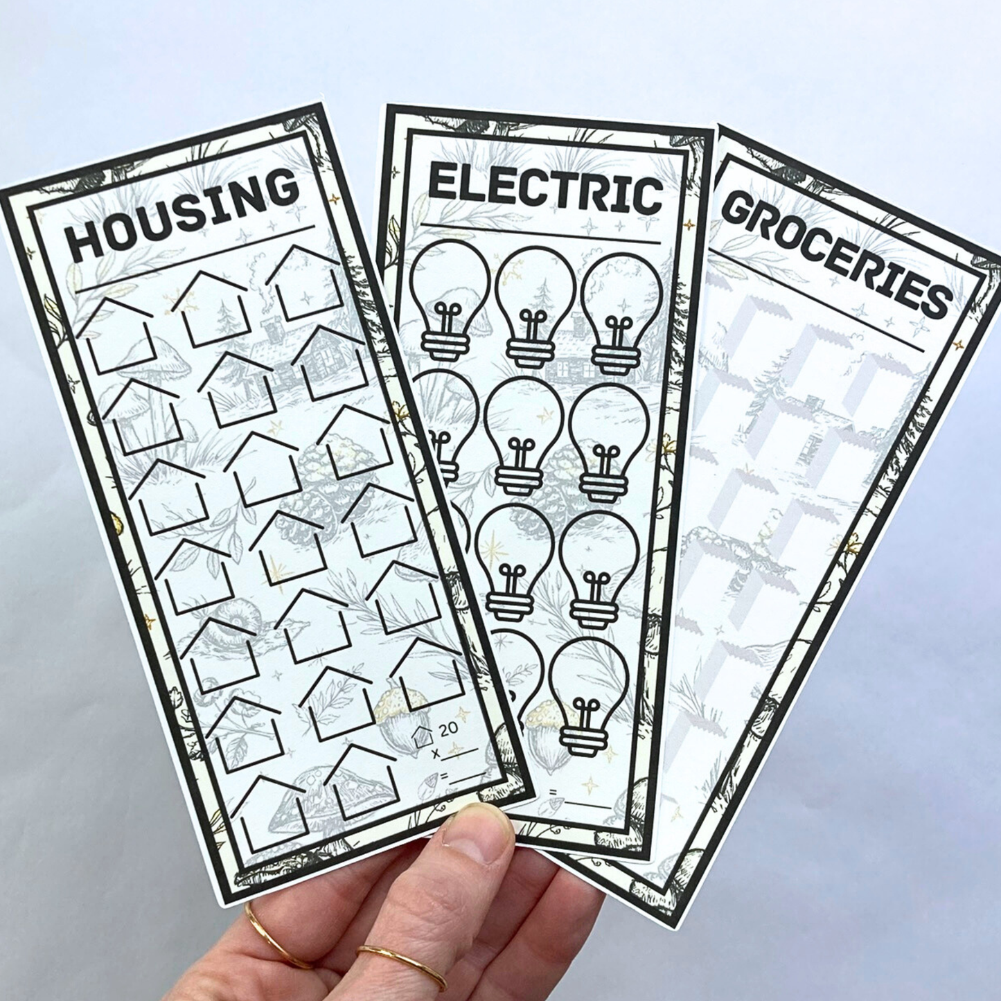 One Month Ahead Binder | Woodland Design | Month Ahead Bills Savings Binder | PDF PNG and STUDIO3 Files | Digital Download